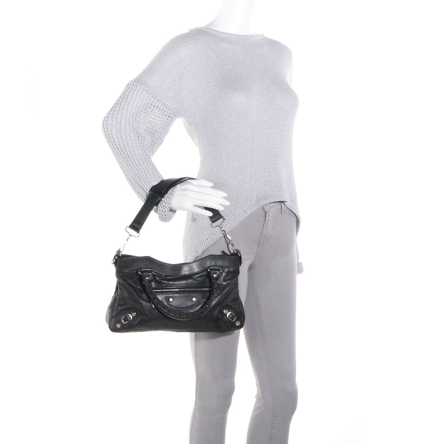 Agneau Giant 12 Silver Hardware First Black