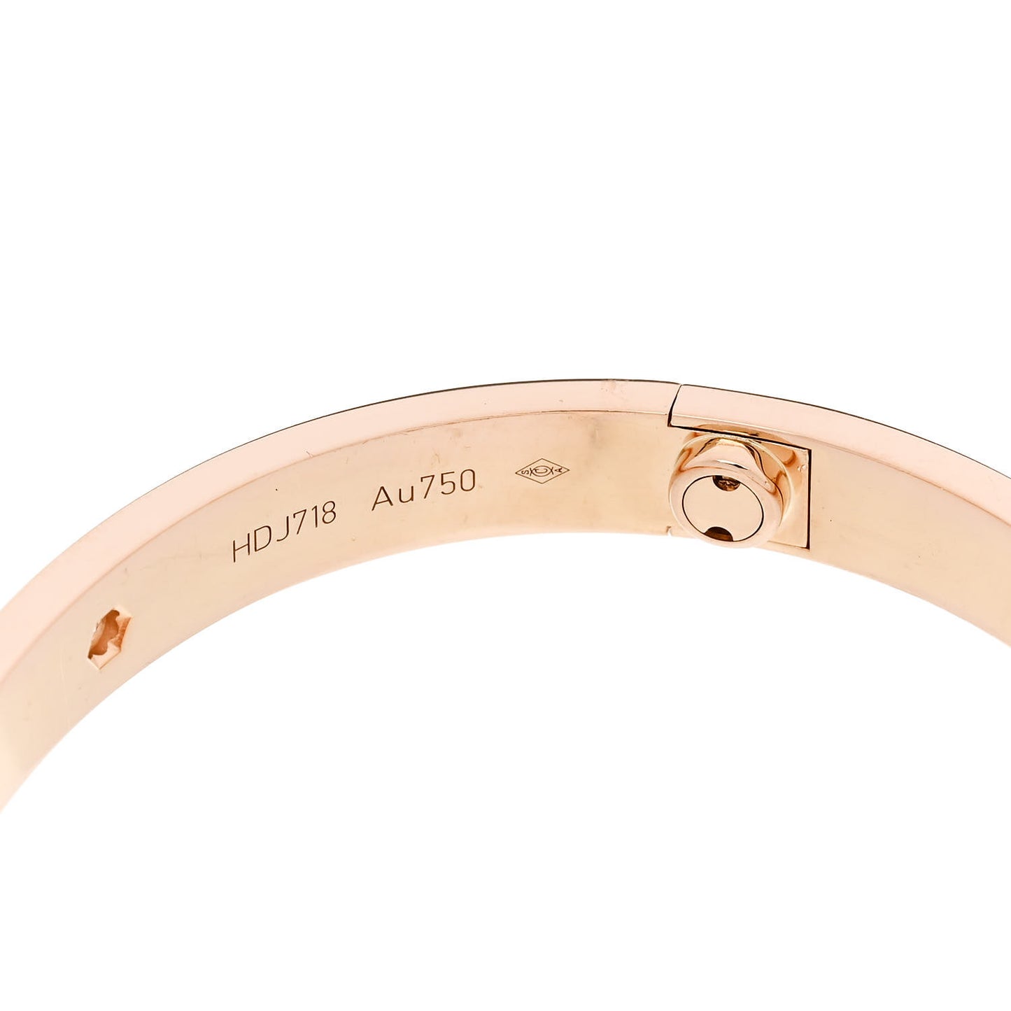 18K Pink Gold 4 Diamond LOVE Bracelet 16