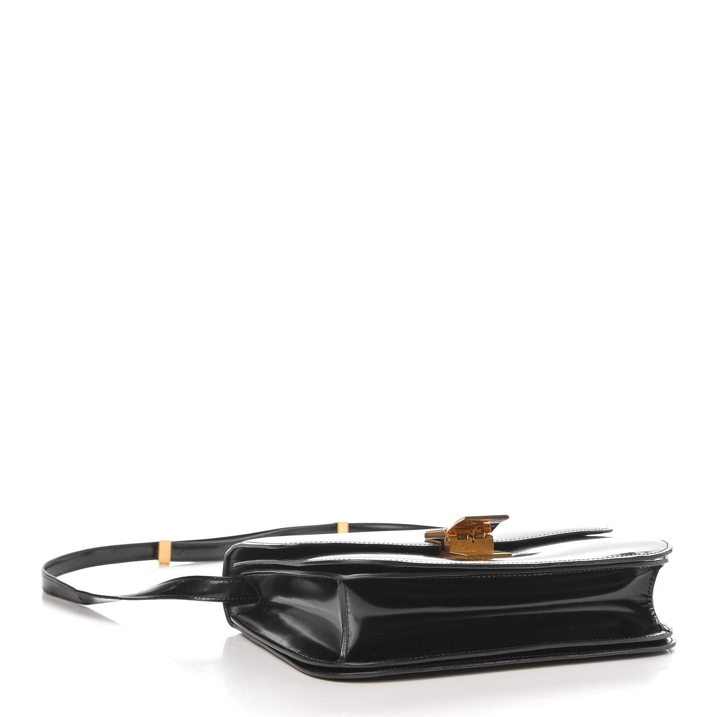 Spazzolato Calfskin Medium Classic Box Flap Bag Black