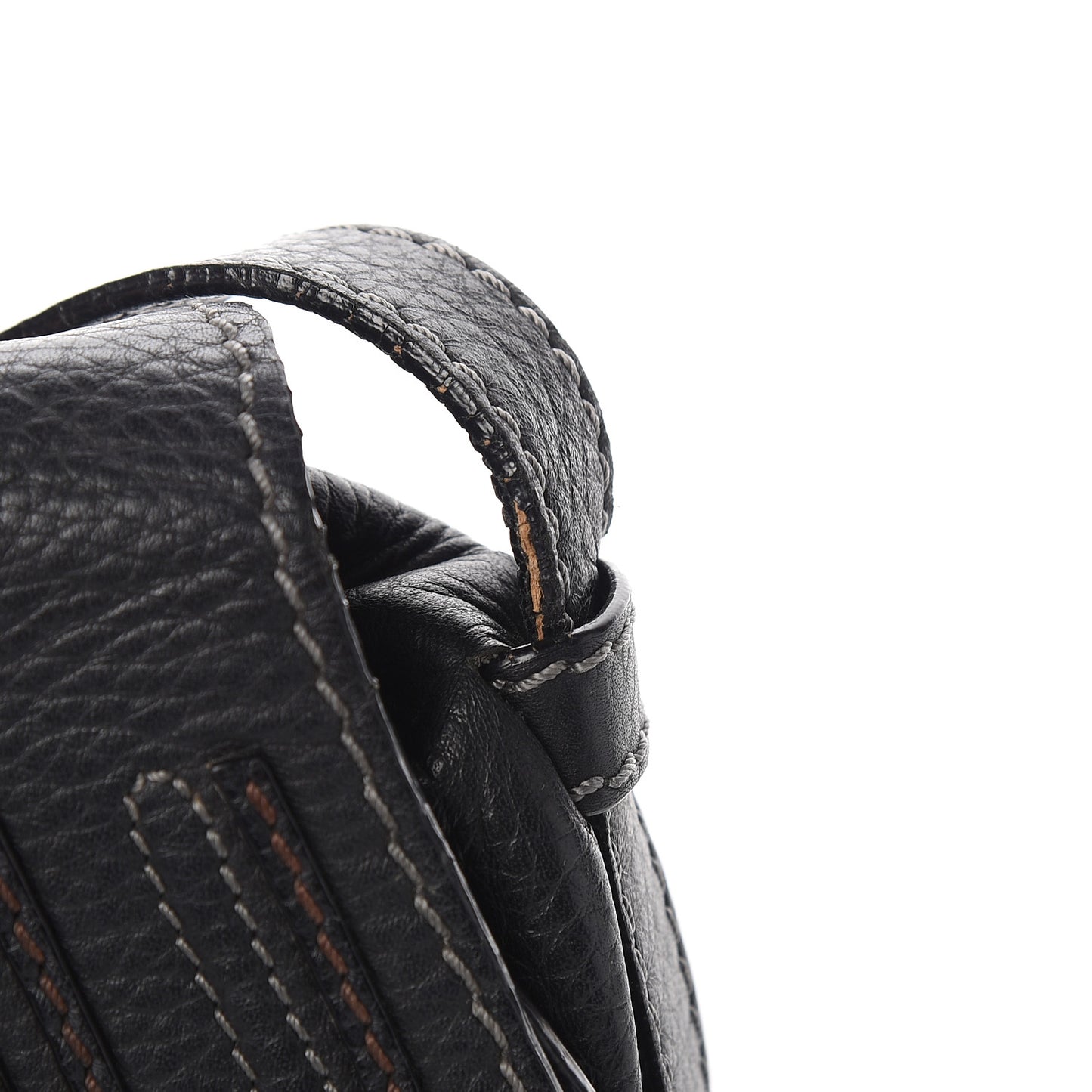 Calfskin Mini Marcie Round Crossbody Bag Black