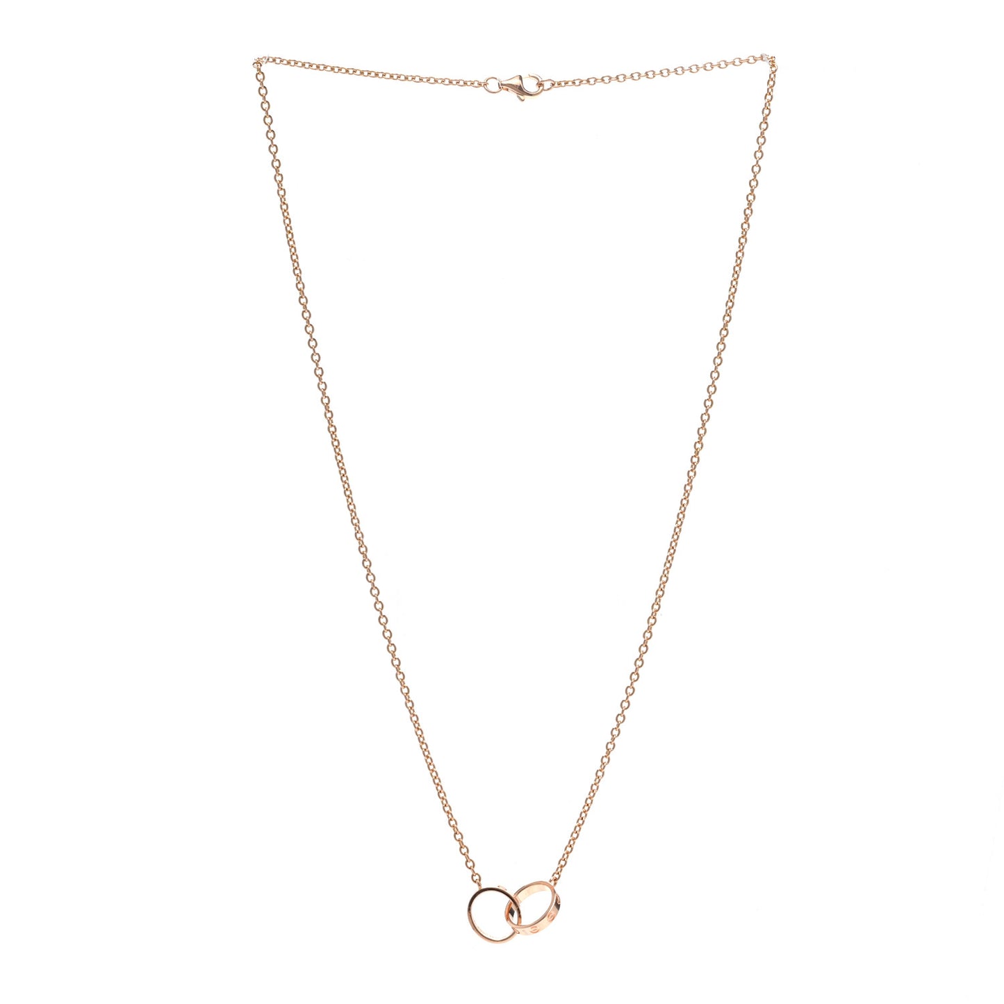18K Pink Gold Interlocking LOVE Necklace