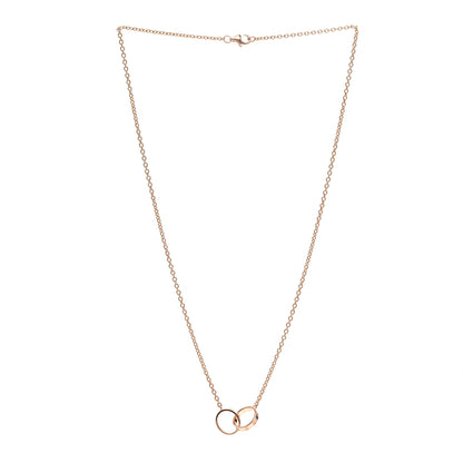 Cartier 18K Pink Gold Interlocking LOVE Necklace 3 of 6