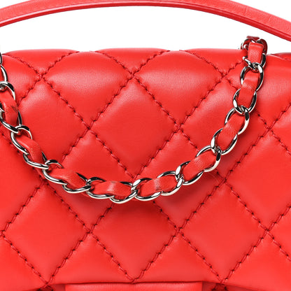 Chanel Lambskin Quilted Medium Easy Carry Flap Red 7 of 7