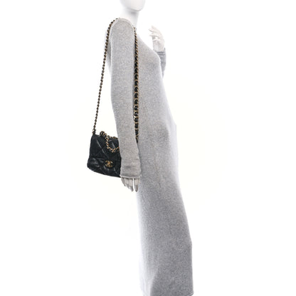 Chanel Lambskin Quilted Small Chain Top Handle Flap Black 2 of 11