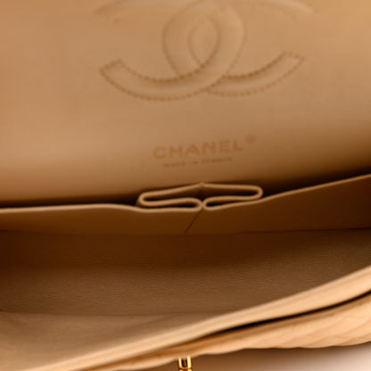 Chanel Lambskin Quilted Medium Double Flap Beige 5 of 9