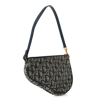 Christian Dior Monogram Mini Saddle Pochette Navy 3 of 10