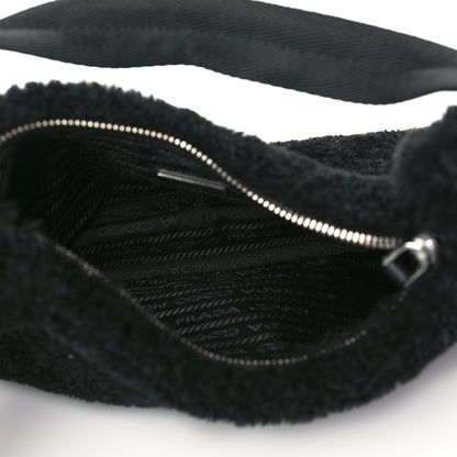 Prada Shearling Mini Re-Edition 2000 Bag Black 5 of 6