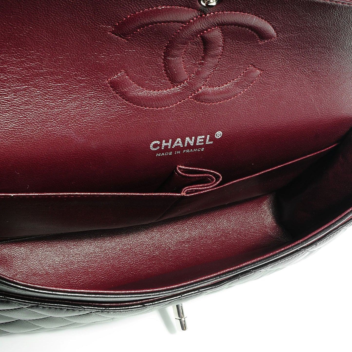 Lambskin Medium Double Flap Black