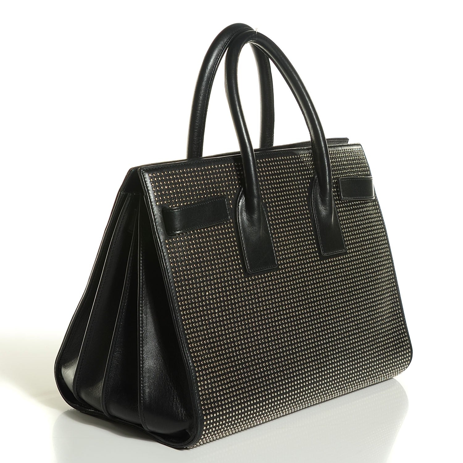 Saint Laurent Calfskin Studded Sac De Jour Small Black 3 of 9