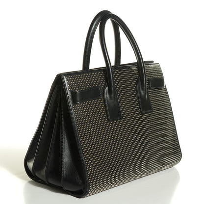 Saint Laurent Calfskin Studded Sac De Jour Small Black 3 of 9