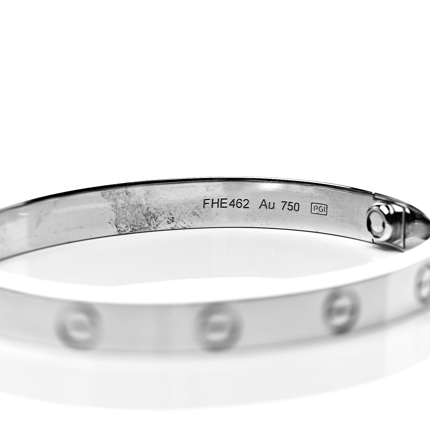 Cartier 18K White Gold LOVE Bracelet 16 5 of 6