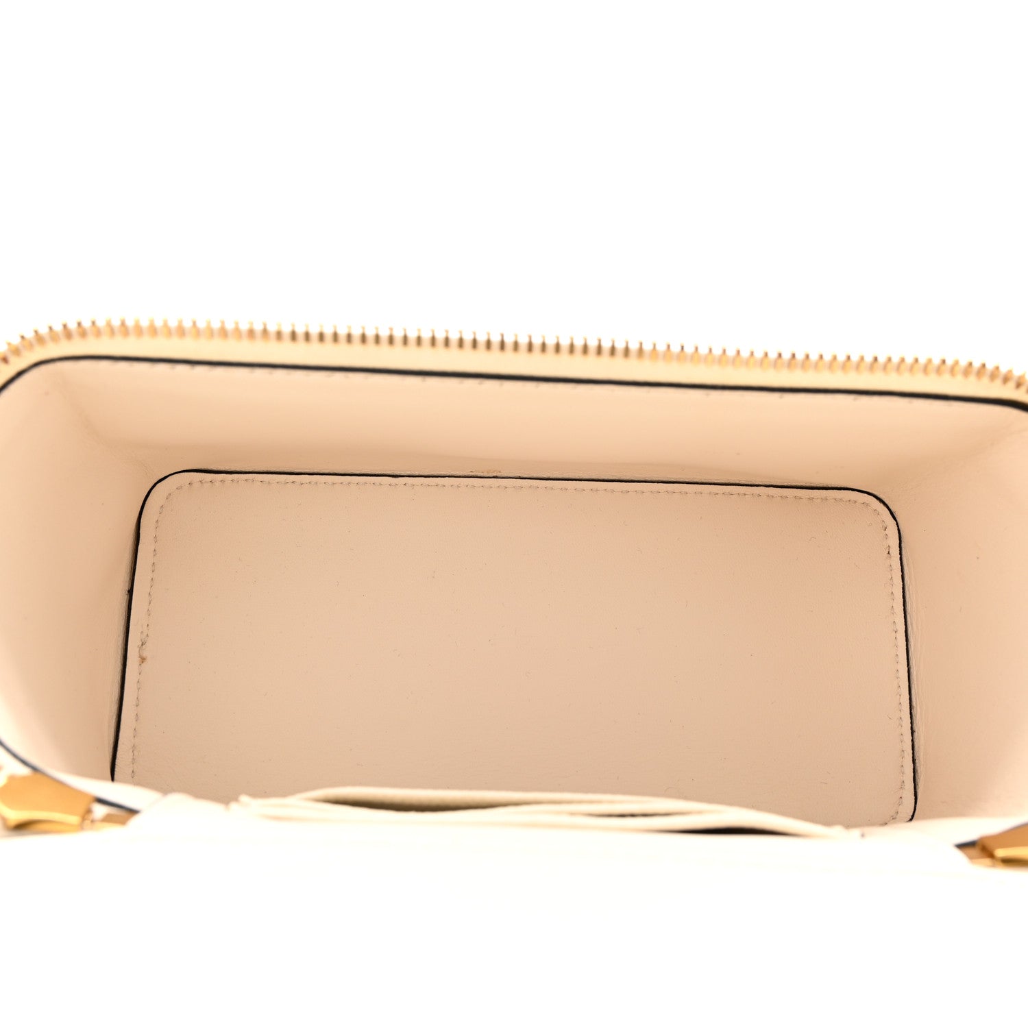 Valentino Garavani Grainy Calfskin Vlogo Vanity Case White 5 of 10