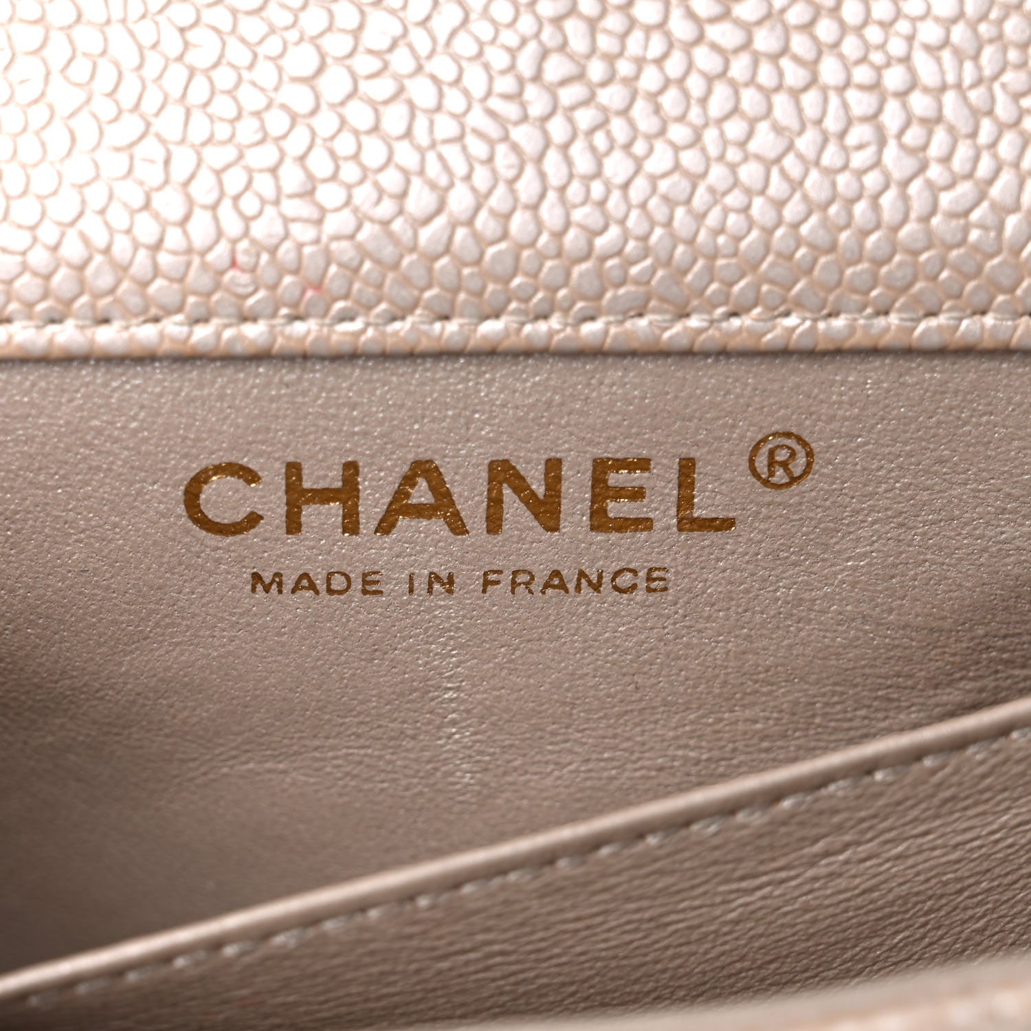 Chanel Iridescent Caviar Quilted Extra Mini Flap Beige 6 of 14