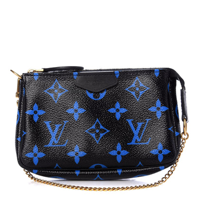 Louis Vuitton Colored Monogram Mini Pochette Accessories Blue Black 1 of 7
