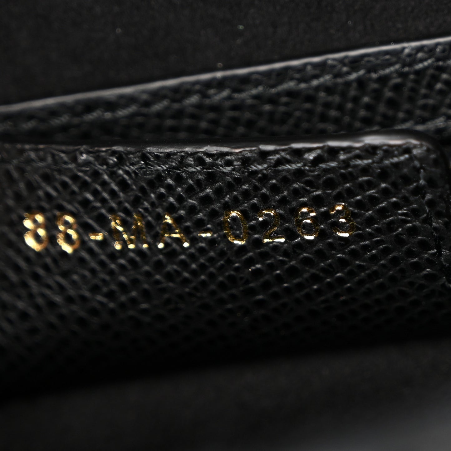 Grained Calfskin Saddle Bag With Strap Black