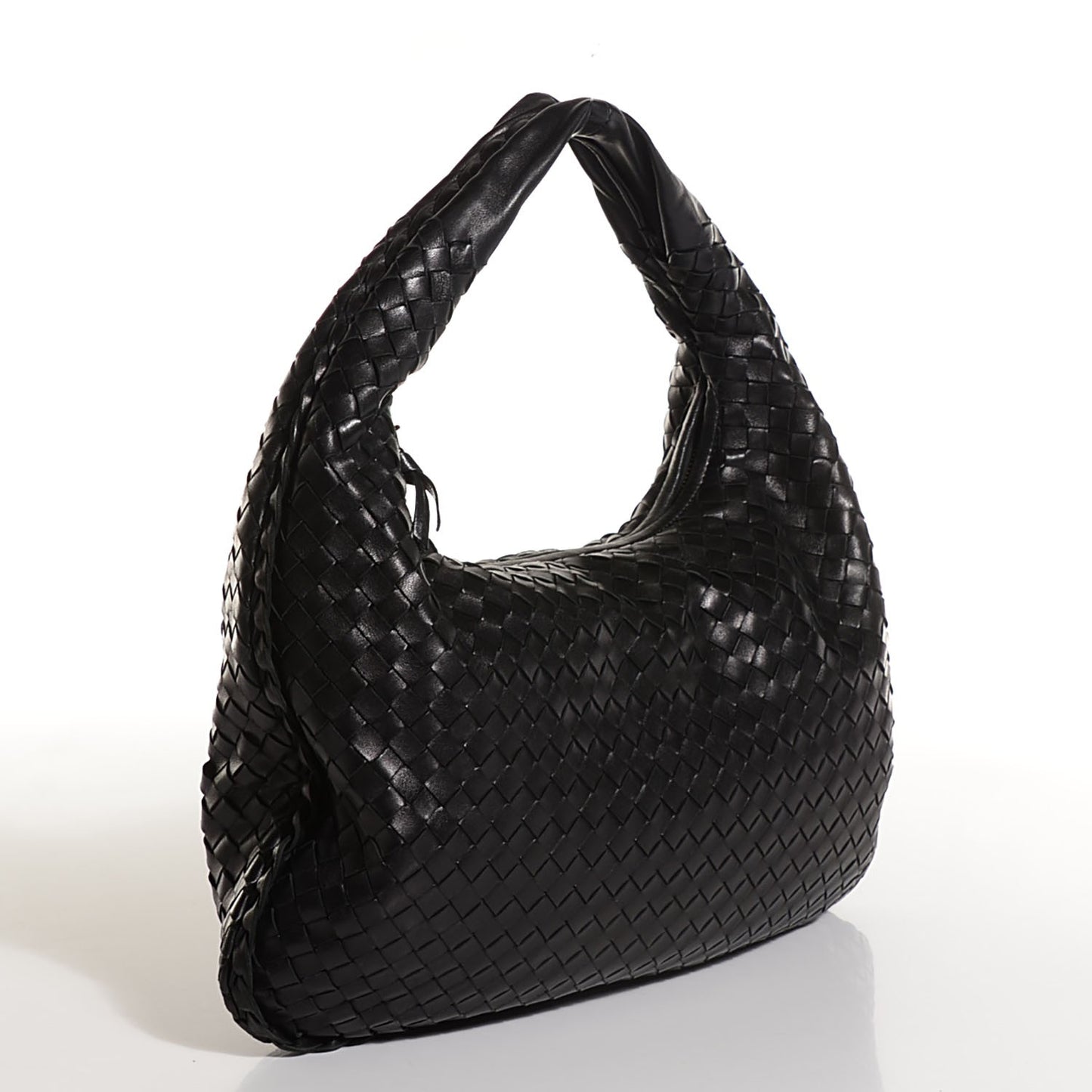 Nappa Intrecciato Medium Veneta Hobo Black