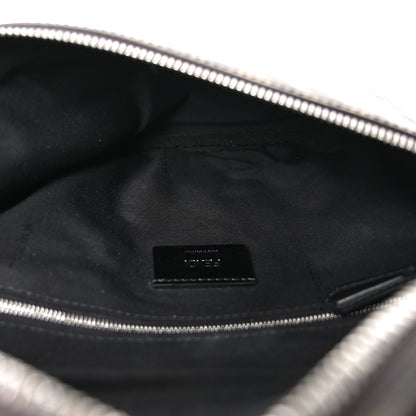Fendi Glazed Fabric Vitello Liberty FF 1974 Diagonal Belt Bag Tobacco Miele Scuro Black 5 of 10