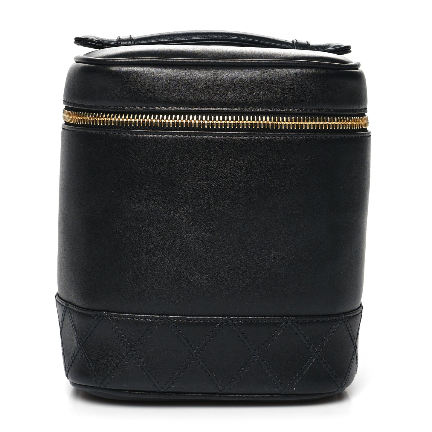 Lambskin Vanity Cosmetic Case Black