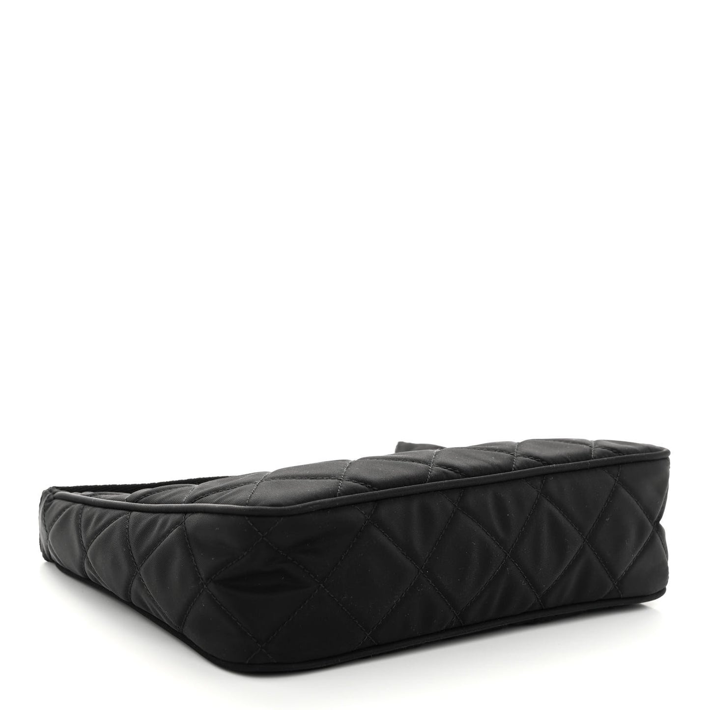 Tessuto Nylon Stitched Shoulder Bag Black