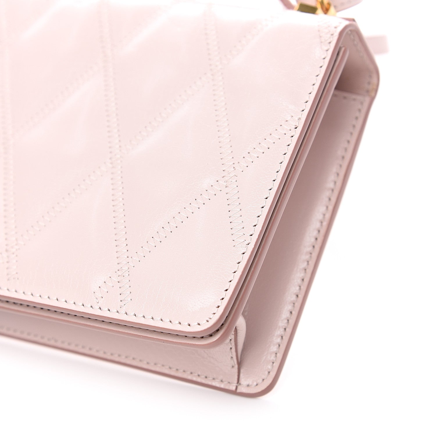 Givenchy Goatskin Quilted GV3 Strap Wallet Pale Pink 9 of 9