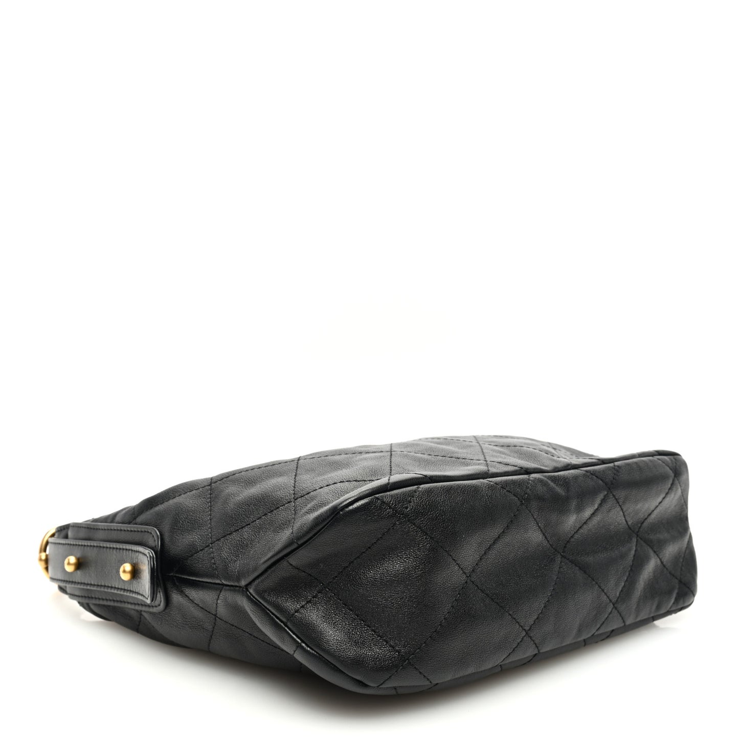 Calfskin Quilted Daily Hobo Black
