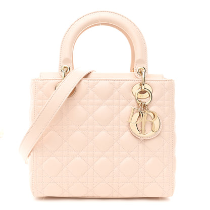 Christian Dior Lambskin Cannage Medium Lady Dior Light Pink 1 of 10