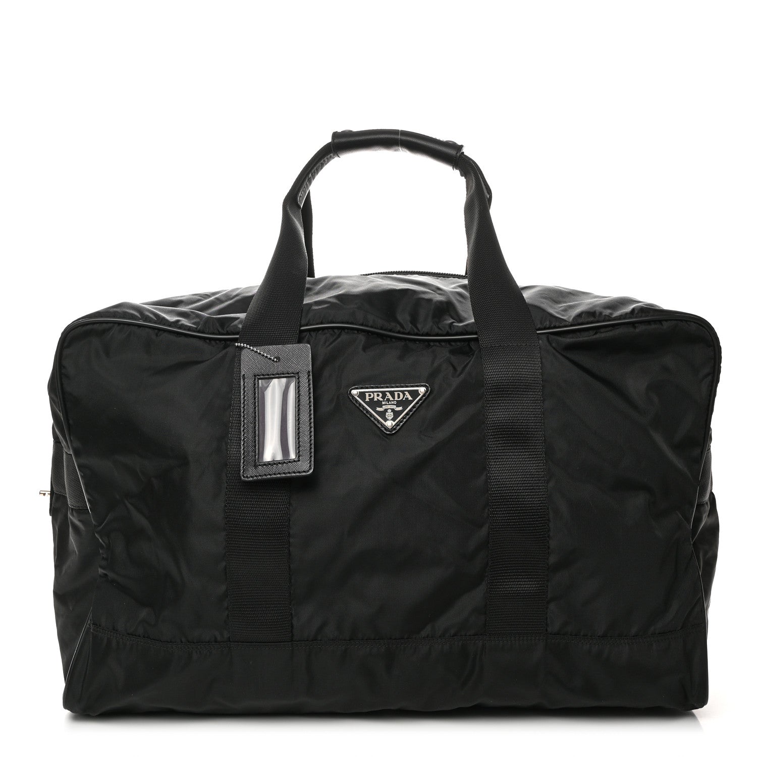 Prada Tessuto Nylon Saffiano Viaggio Carry On Travel Bag Black 1 of 13