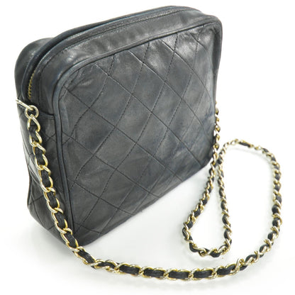 Chanel Lambskin Quilted Tassel Camera Case Navy Blue 3 of 9