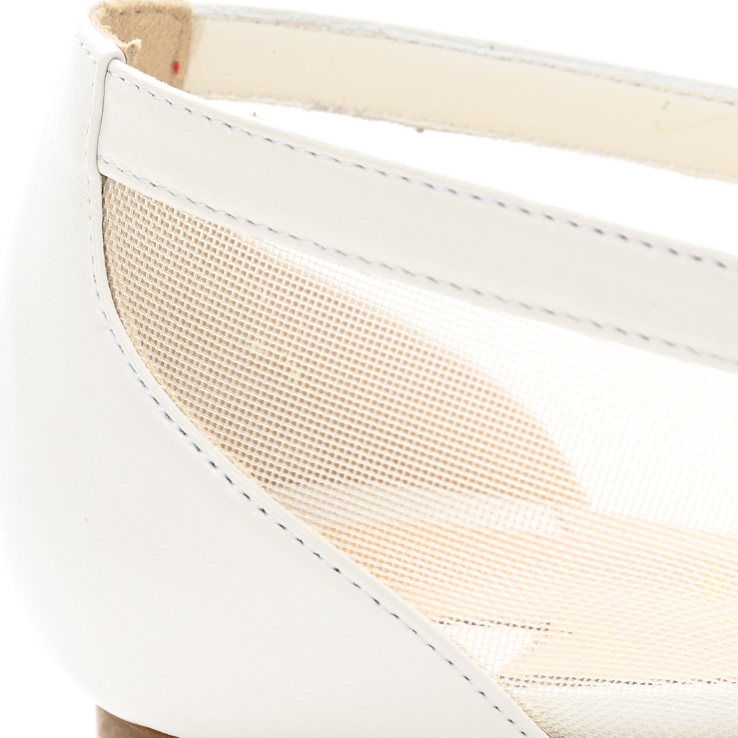 Christian Louboutin Kid Rete Galativi Flats 37.5 Version Bianco 8 of 11