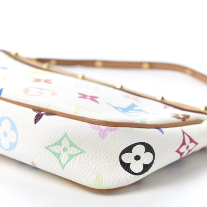 Louis Vuitton Monogram Multicolor Pochette Accessories White 6 of 8