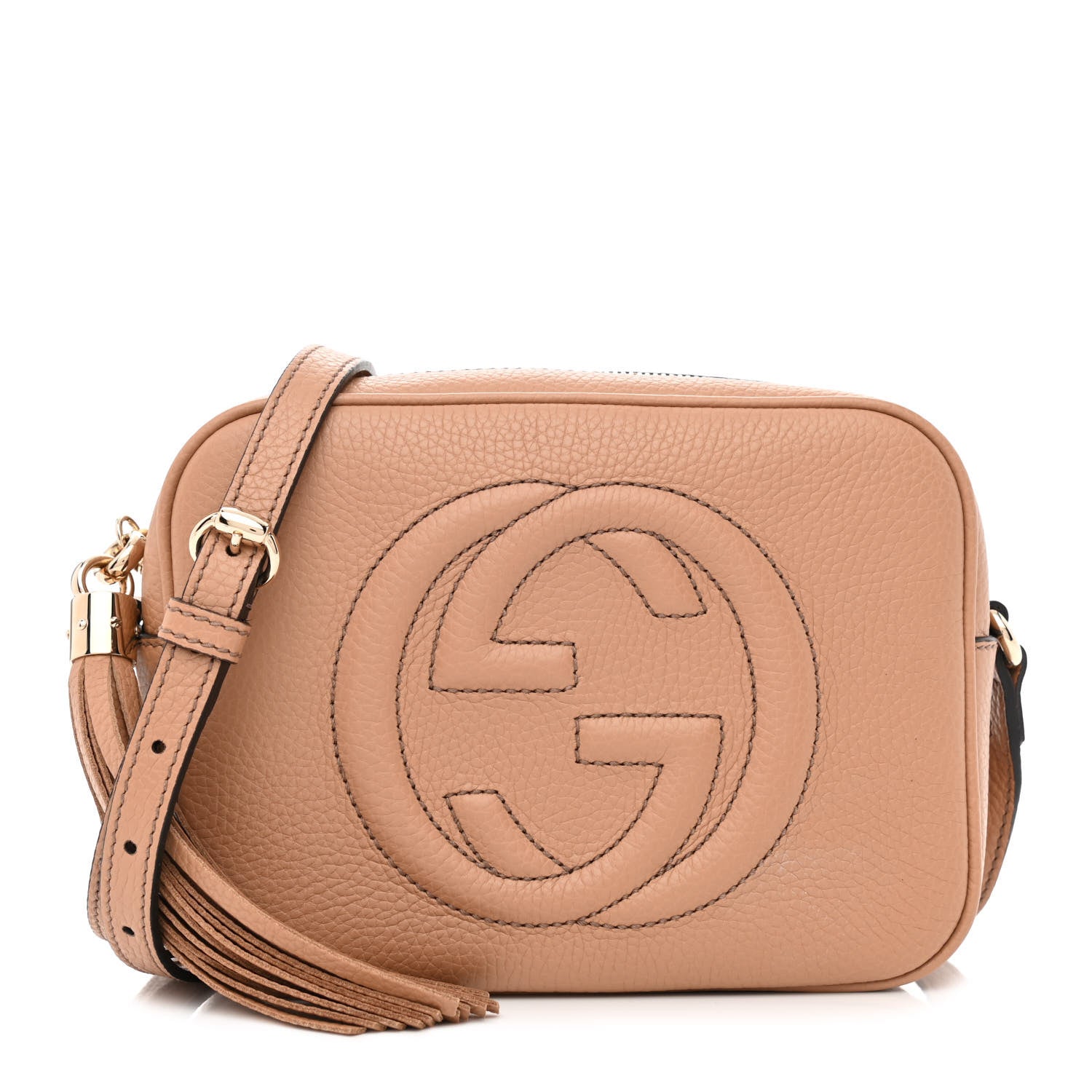 Gucci Pebbled Calfskin Small Soho Disco Bag Camelia 1 of 11