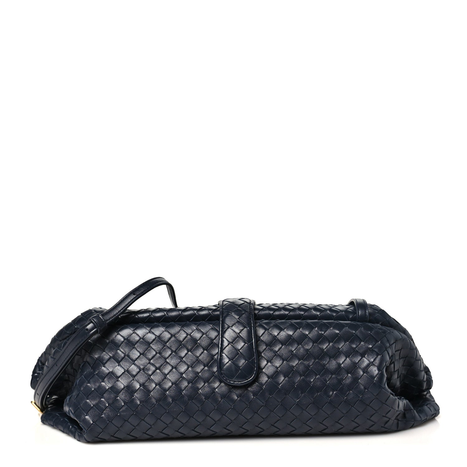 Bottega Veneta Nappa Intrecciato Maxi The Lauren 1980 Clutch Midnight 1 of 11