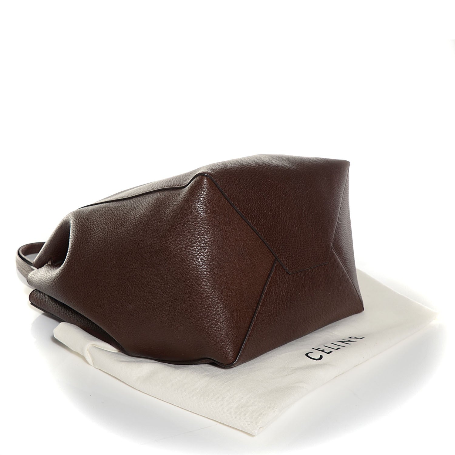 Celine Soft Grained Calfskin Medium Cabas Phantom Brown 4 of 9