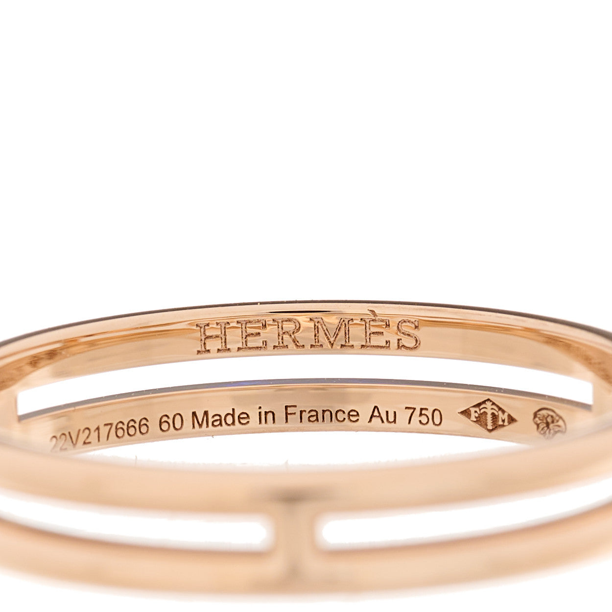 18K Rose Gold Ariane Wedding Band Ring 60 9