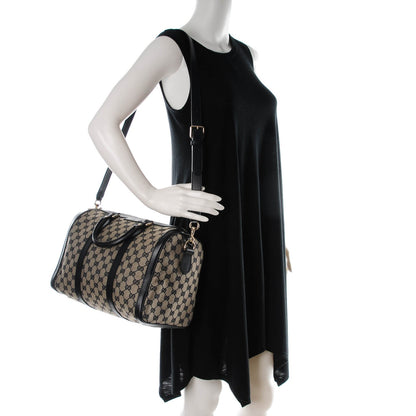 Gucci Monogram Medium Vintage Web Boston Navy 2 of 7