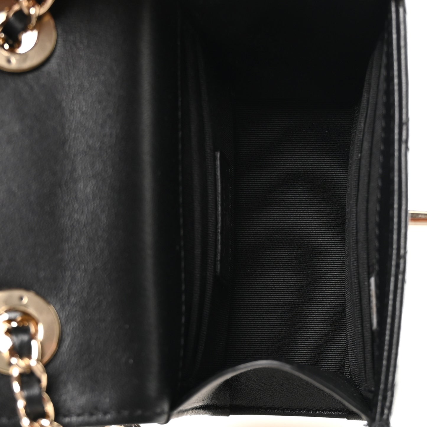 Lambskin Quilted Mini Trendy CC Clutch With Chain Black