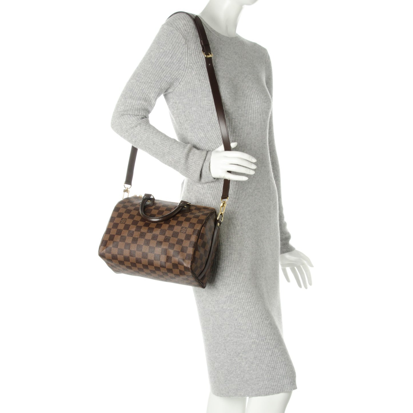 Damier Ebene Speedy Bandouliere 25