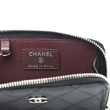 Chanel Lambskin Quilted Key Holder Case Black 6 of 9