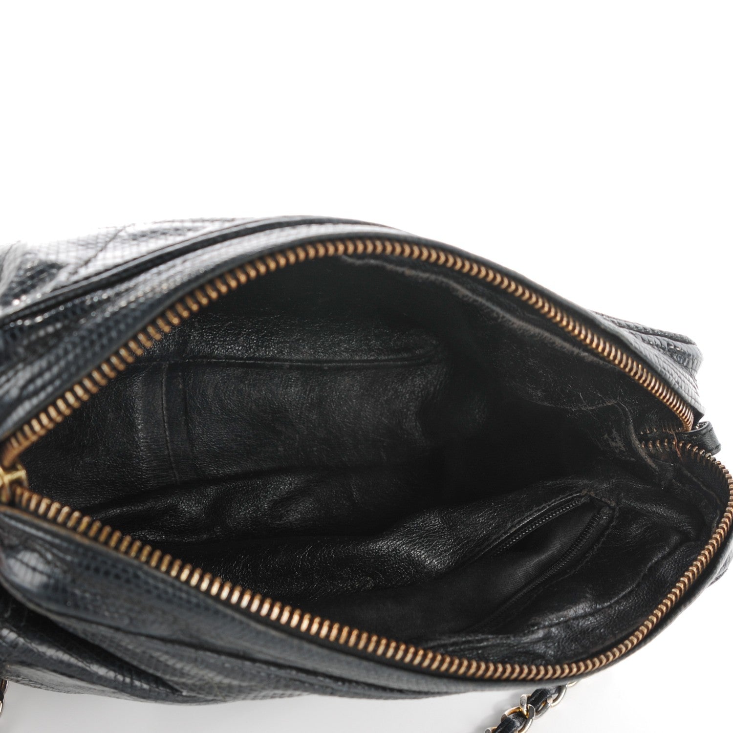 Chanel Quilted Lizard Tassel Camera Case Black 5 of 13