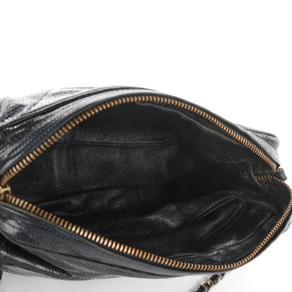 Chanel Quilted Lizard Tassel Camera Case Black 5 of 13