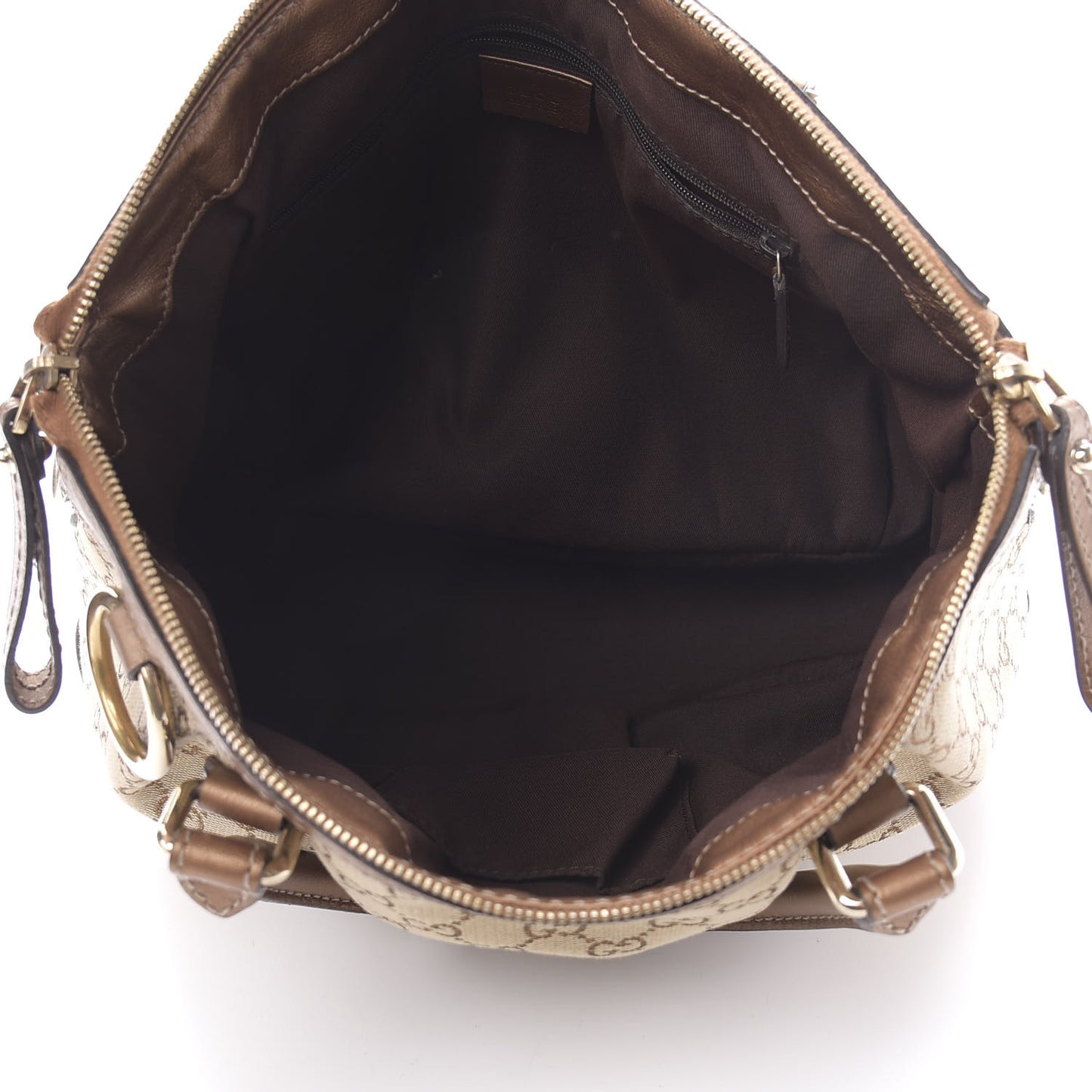 Monogram Medium Sukey Top Handle Bag Beige Bronze