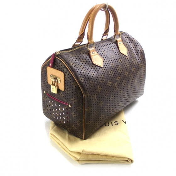 Monogram Perforated Speedy 30 Fuchsia