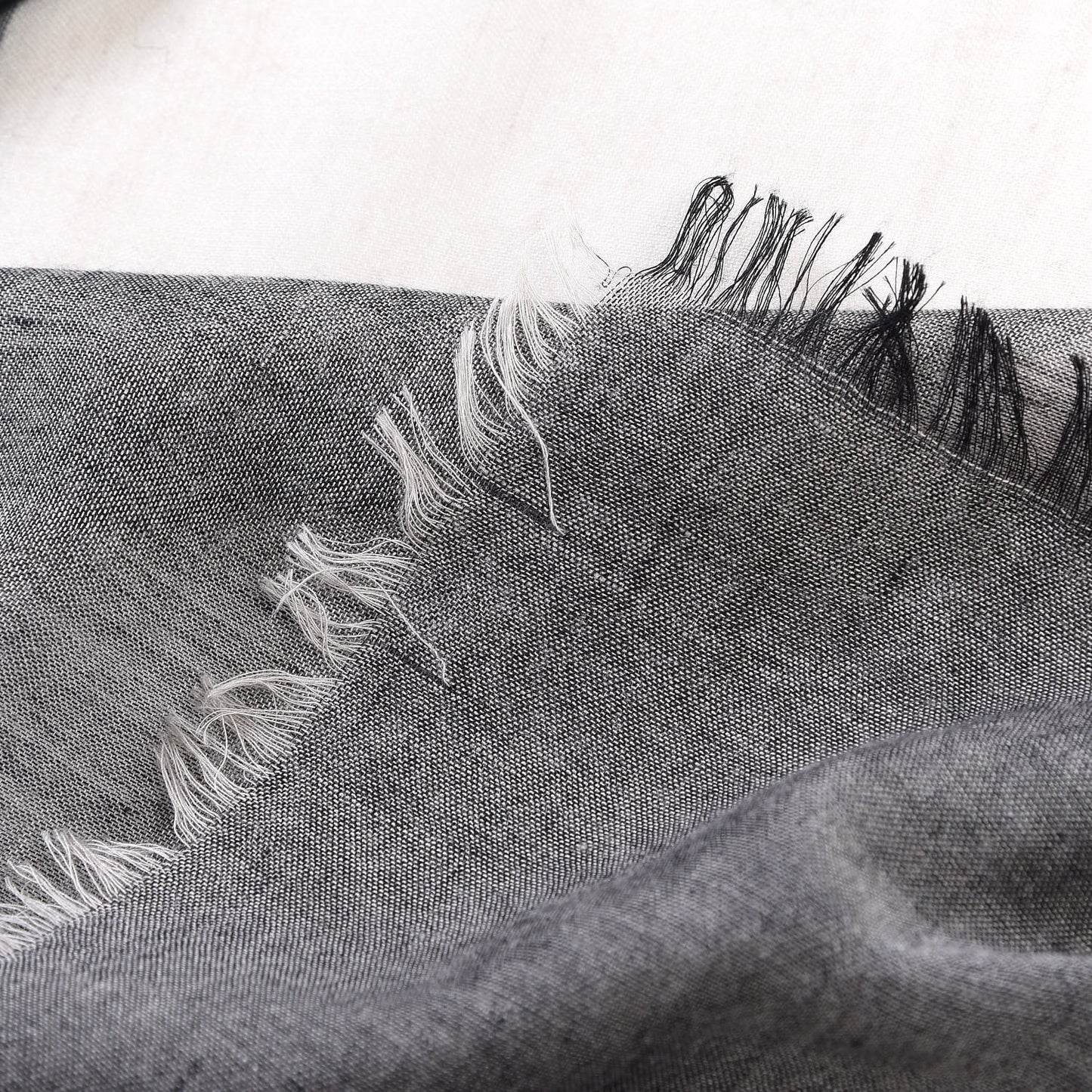 Wool Silk Gauze Check Scarf