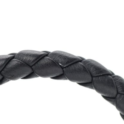 John Hardy Sterling Silver Leather 8mm Braided Bamboo Station Bracelet Black 7 of 7