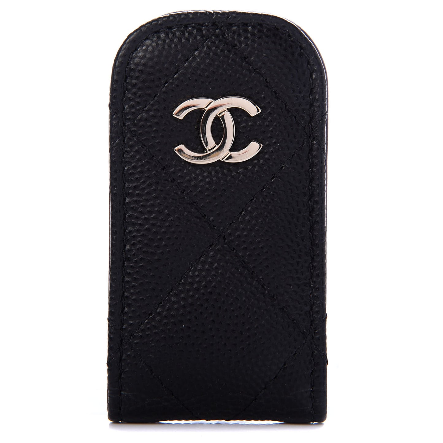 Caviar Quilted Money Clip Black