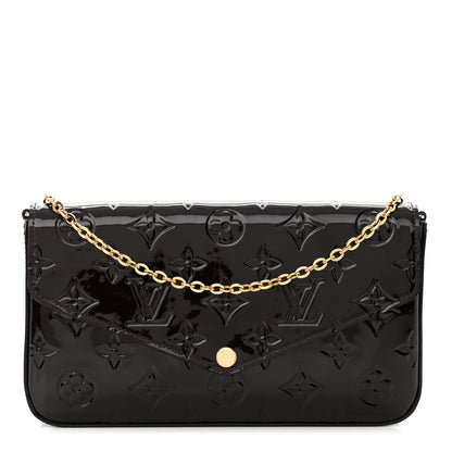 Louis Vuitton Vernis Pochette Felicie Chain Wallet Amarante 1 of 12