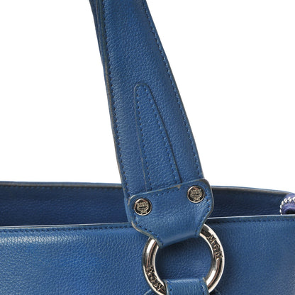 MCM Calfskin Studded Tote Bag Blue 22 of 24