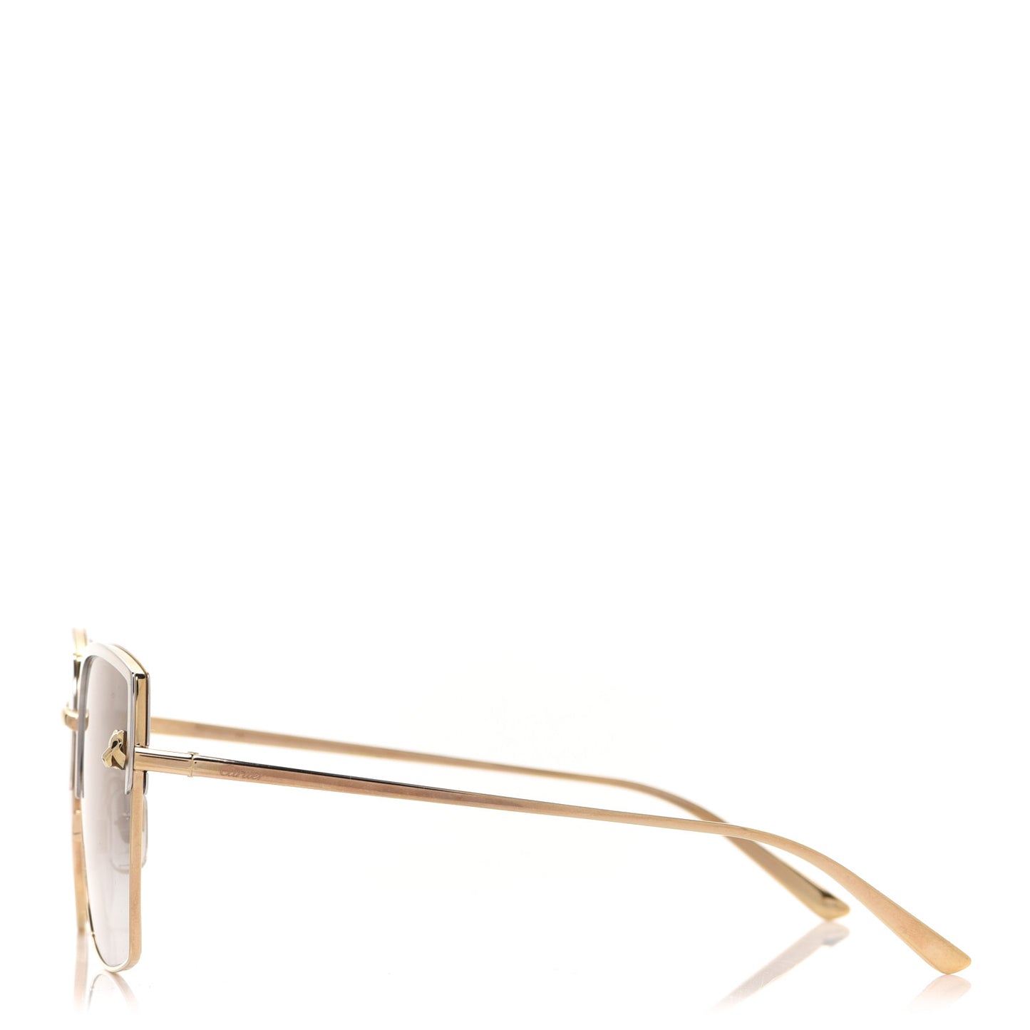 Panthere De Cartier Square Sunglasses Gold