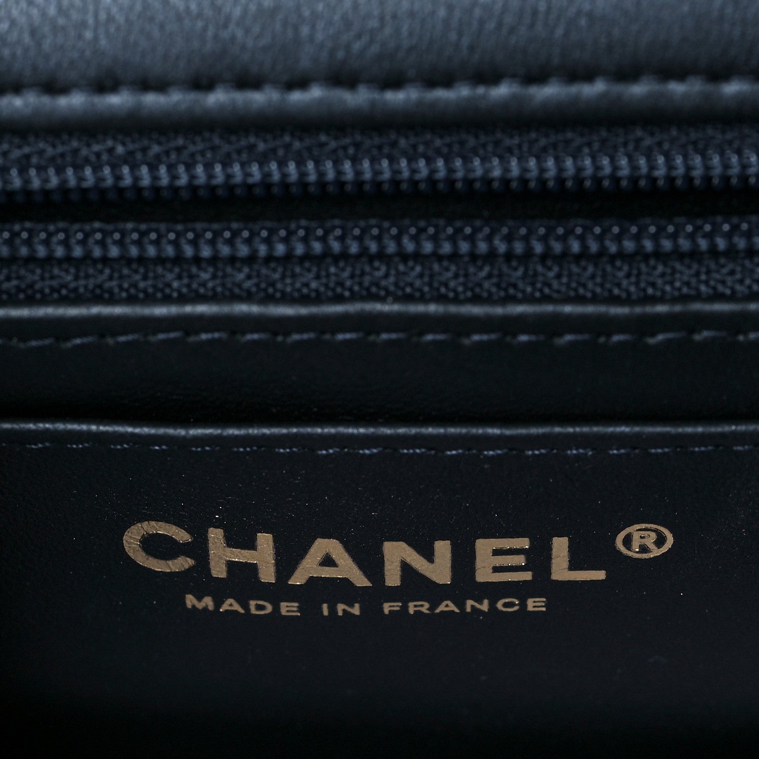 Chanel Lambskin Quilted Mini Top Handle Rectangular Flap Navy Blue 6 of 10
