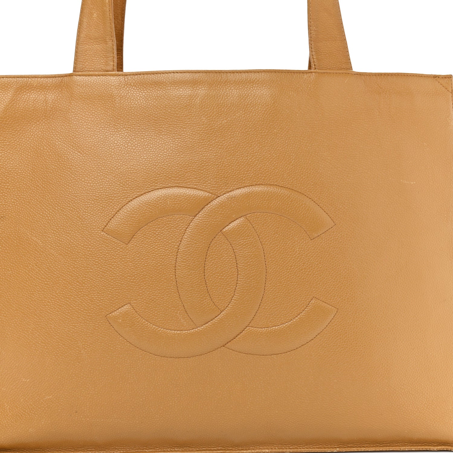 Chanel Caviar CC Tote Beige 10 of 21